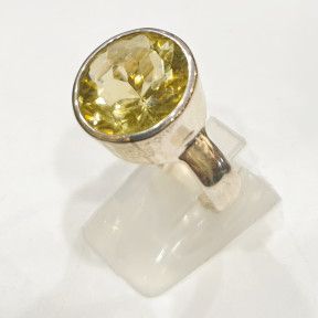 Bague Citrine Citron Argent 925 Taille 55
