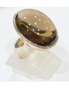 Bague Quartz fumé Argent 925 Taille 53