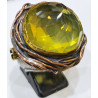Bague Quartz Vert Argent 925 Cuivre et Laiton Taille 54