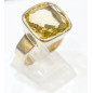 Bague Citrine Citron Argent 925 Taille 56