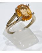 Bague Topaze Impériale Argent 925 Taille 58
