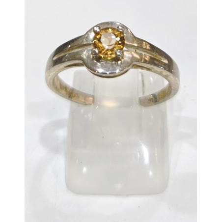 Bague Topaze Impériale Argent 925 Taille 56
