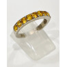Bague Citrine Type Alliance Argent 925