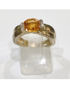 Bague Topaze Impériale Argent 925