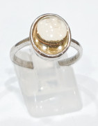 Bague Citrine Naturelle Argent 925 Taille 56