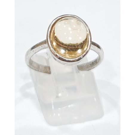 Bague Citrine Naturelle Argent 925 Taille 56