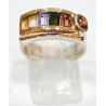 Bague Grenat Tourmaline Topaze Impériale Améthyste Or 18 carats Taille 56