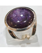 Bague Rubis Etoilé Argent 925 Taille 56