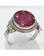 Bague Rubis Argent 925 Taille 49