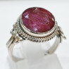 Bague Rubis Argent 925 Taille 49
