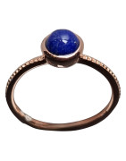 Bague Lapis-lazuli Plaquée or Taille 50