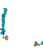 Bracelet Turquoise Baroque Acier avec Fermoir Aimants Longueur 18/19 cm