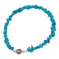 Bracelet Turquoise Baroque Acier avec Fermoir Aimants Longueur 18/19 cm