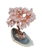Arbre du bonheur Quartz rose 10 cm