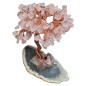 Arbre du bonheur Quartz rose 10 cm