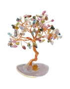 Arbre du bonheur Tourmaline Multicolore 10 cm
