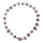 Bracelet Sugilite Claire et Perles d'Eau Douce Grain de Riz Baroque Acier avec Fermoir Aimants Longueur 18/19 cm