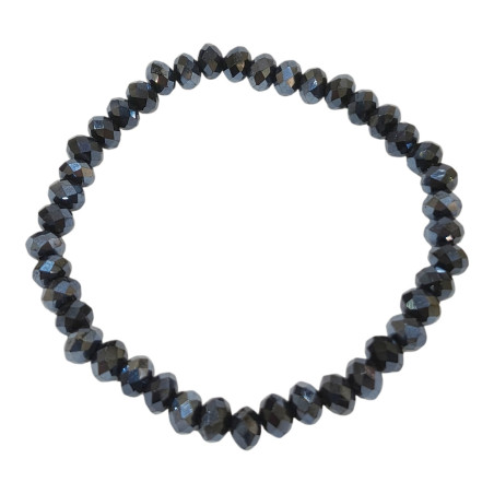 Bracelet Swarovski Noir Facetté