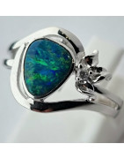 Bague Opale Argent 925 Taille 55