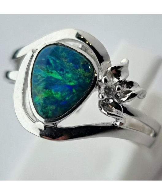 Bague Opale Argent 925 Taille 55
