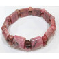 Bracelet Rhodochrosite Pierres Rondes et Carrées