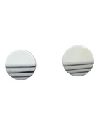 Boucles Bakélite Rond Blanc Vintage
