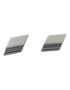 Boucles Bakélite Rectangle Blanc Vintage