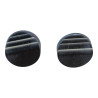 Boucles Bakélite Rond Noir Vintage