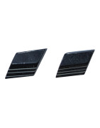 Boucles Bakélite Rectangle Noir Vintage