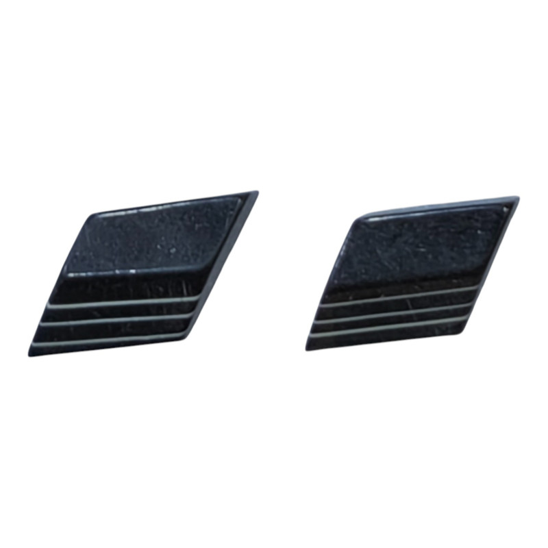 Boucles Bakélite Rectangle Noir Vintage