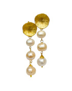Boucles Perles Plaquées Or