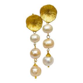 Boucles Perles Plaquées Or