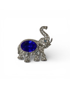 Broche Éléphant Zirconium