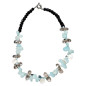 Collier Amazonite Baroque Onyx Facettée & Perles Eau Douce 45 cm