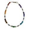 Bracelet Perles d'Eau Douce Grain de Riz 7 Chakras avec Fermoir 21 cm