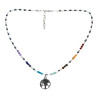 Collier Perles Eau Douce 7 Chakras et Arbre de Vie