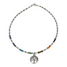 Collier Perles Eau Douce 7 Chakras et Arbre de Vie