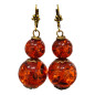 Boucles Ambre Copal Laiton