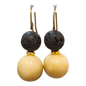 Boucles Ivoire et Pierre de Lave