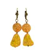 Boucles Ambre Copal Laiton