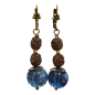 Boucles Fluorite Bleue Laiton