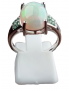 Bague Opale et Emeraude Argent 925 Taille 54