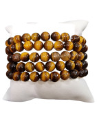 Bracelet Œil de Tigre Pierre Rondes