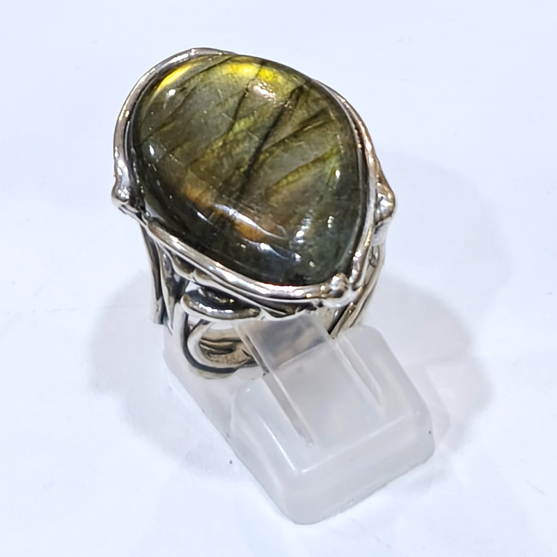 Bague Labradorite Argent 925 Taille 54+