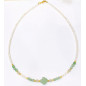 Collier Perles Eau Douce Aventurine verte Labradorite