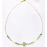 Collier Perles Eau Douce Aventurine verte Labradorite