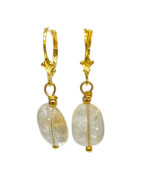 Boucles Citrine Argent 925 Plaqué or (Vermeil)