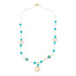 Collier Perles Eau Douce et Perles Grain de Riz Turquoise