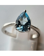Bague Topaze bleue argent 925