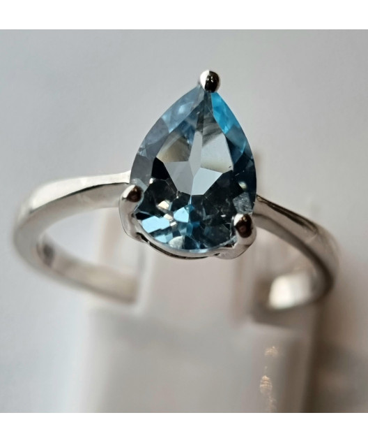 Bague Topaze bleue argent 925